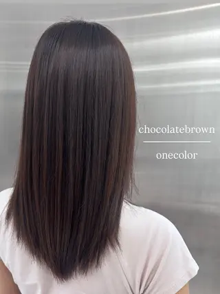 セミロング カラー リコ🪐ワンカラー モデル募集のヘアスタイル