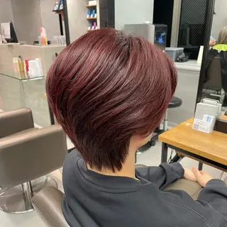 ショート カラー 暖色レイヤー 🥀REIRIのヘアスタイル