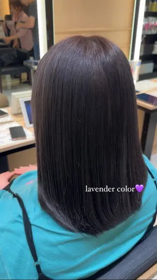 セミロング カラー 🌷韓国風艶カラー Miku🌷のヘアスタイル