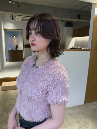 ミディアム カラー miyuki .のヘアスタイル