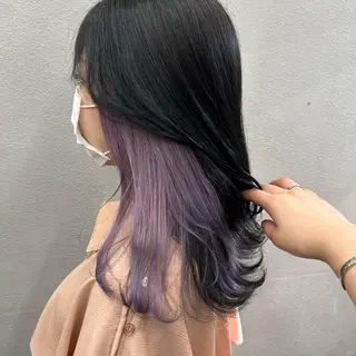 セミロング カラー N/デザインカラー 🌿ナギのヘアスタイル