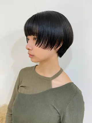 ショート カラー lab.by ioe中崎店所属・中北篤志 ショートボブのヘアスタイル