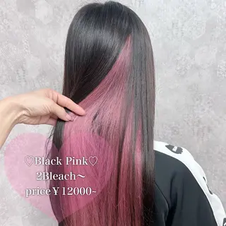 セミロング カラー 💕ブリーチ/ヘアメ 🎀YUUKAのヘアスタイル