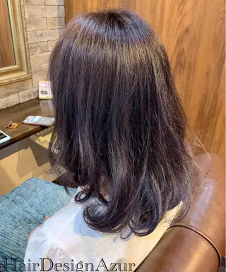 セミロング カラー HairDesign Azurのヘアスタイル