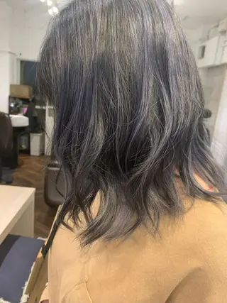 ミディアム カラー パーマ ヘアアレンジ Sia中野新橋 『JUNYA』のヘアスタイル