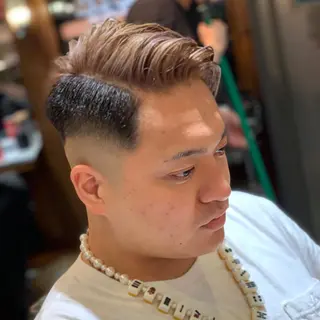 ショート カラー メンズ BINGO HAIR WORKS 【ビンゴヘアワークス】所属・🎱メンズフェード 特化HYOGA🎱のヘアスタイル