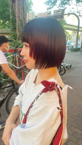 ショート カラー 名古屋栄/ブリーチ/ ボブ🧃木下桃嘉のヘアスタイル