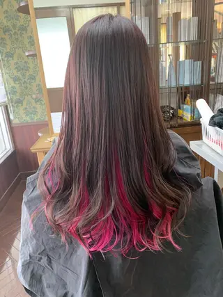 ロング カラー 吉田 朱理のヘアスタイル