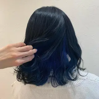 ミディアム カラー 店長ハイトーンカラー 柞山史奈のヘアスタイル