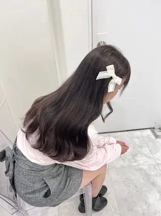 ロング カラー ガーリーモテヘア🎀 yume🤍🐈‍⬛のヘアスタイル