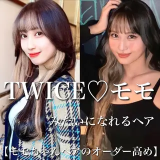 セミロング カラー 顔周り特化/韓国ヘア /レイヤー/吉野幸大のヘアスタイル