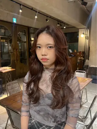 ロング カラー ヘアアレンジ 透明感/艶髪矯正 🪐takushiのヘアスタイル