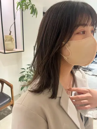 ミディアム 頭皮につけないカラー /白髪ぼかし/実加永のヘアスタイル