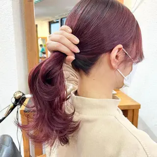 セミロング カラー 韓国ヘア /男女❄️ 細江 美紅のヘアスタイル