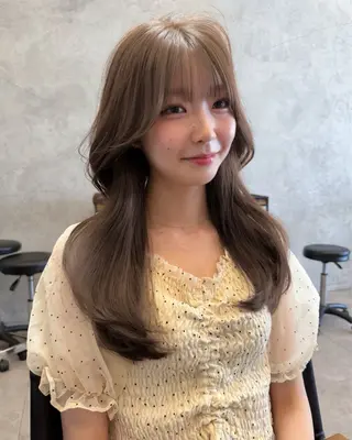 セミロング カラー LUVISM長岡 ボブ/三浦めい🌟のヘアスタイル