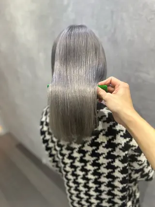 セミロング カラー CS made by SHACHU栄店所属・透明感/ブリーチ縮毛 /髪質改善/星野純一のヘアスタイル