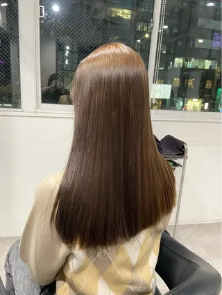 ロング カラー ヘアアレンジ トレンドモテカラー 🩷色落ちまで可愛くのヘアスタイル