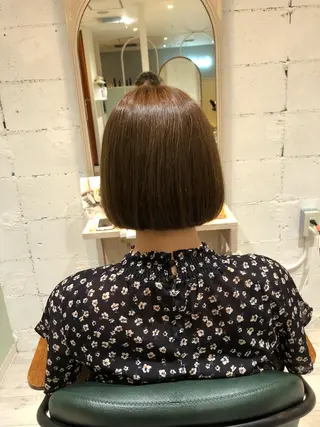 ミディアム カラー 小島嵩人 縮毛矯正 髪質改善のヘアスタイル