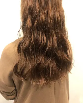 ロング パーマ ケアブリーチ/ボブ/ honoのヘアスタイル