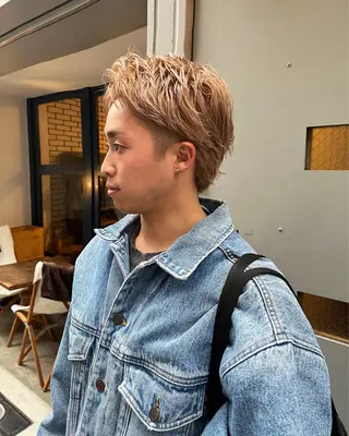 ショート カラー メンズ 大阪メンズパーマ /スパイキー/らいのヘアスタイル