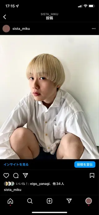 ショート メンズ パーマ特化美容師 mikuのヘアスタイル