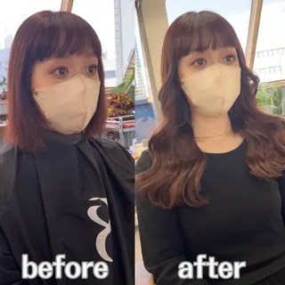 ロング カラー MOE🐈‍⬛🎀 エクステ/ワンホンのヘアスタイル