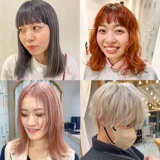 ミディアム 🩵縮毛矯正/ブリー チ/髪質改善/いつかのヘアスタイル