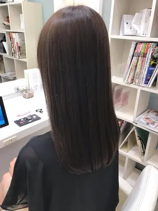 セミロング カラー YASU🍎CUT 赤系カラー/ヘアケアのヘアスタイル