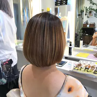 ショート パーマ 安井　昴 💫ブリーチ縮毛矯正のヘアスタイル