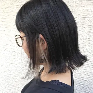 ミディアム カラー OFF YUYAのヘアスタイル