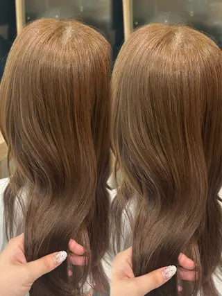 ロング ブリーチなしカラー/ 縮毛矯正🍓kaeのヘアスタイル