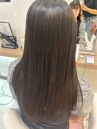 ロング パーマ 艶質改善/縮毛矯正 ササキナツミのヘアスタイル