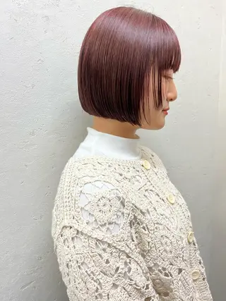 ミディアム ハイトーン/顔まわり レイヤー/YUKAのヘアスタイル