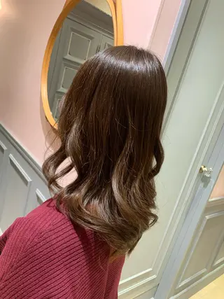 セミロング カラー 上野 七奈穂のヘアスタイル
