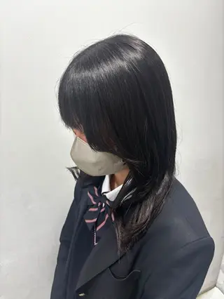 セミロング 無料カットモデル 森田柊🐺のヘアスタイル
