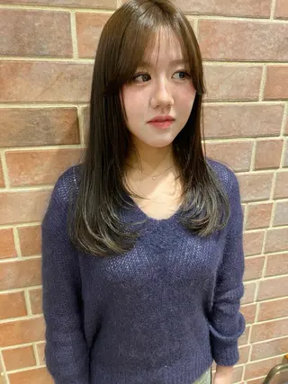 セミロング カラー 韓国ヘア♡レイヤー AYAのヘアスタイル