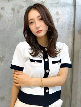 ミディアム カラー 髪質改善サロン Sea shinjuku 新宿南口【シー シンジュク】所属・髪質改善/韓国ヘア レイヤー/新宿/ロミのヘアスタイル