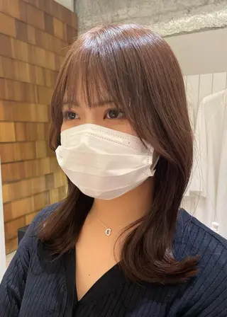 ミディアム カラー 骨格診断/似合わせ カットあさみななこのヘアスタイル