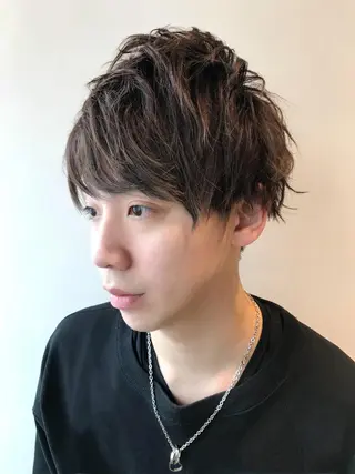ショート カラー パーマ ヘアアレンジ メンズ SALOWIN銀座VORT所属・小林 佳祐のヘアスタイル