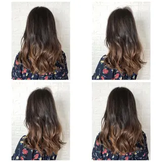 セミロング カラー KIZU 髪質改善 オカルト怪談のヘアスタイル