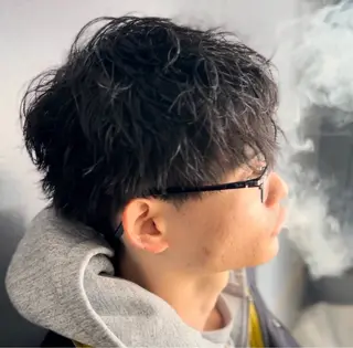 ショート パーマ メンズ メンズウルフ特化🐺 🔥長山耕大🔥のヘアスタイル