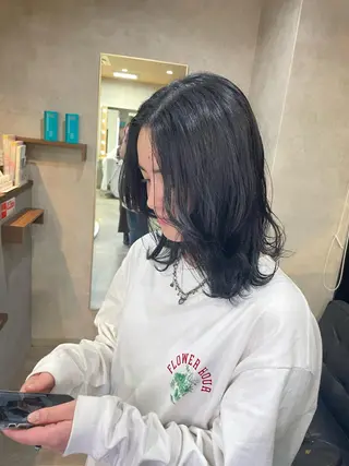 ミディアム カラー RIENS / ayu ♡のヘアスタイル