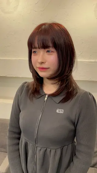 セミロング 渋谷ケアブリーチ ❤️‍🔥徳田空悟のヘアスタイル