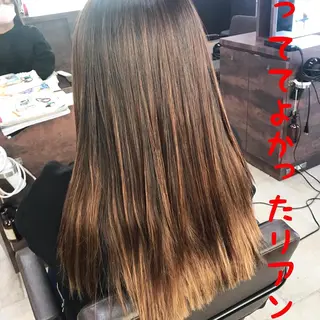 ロング ドリルパーマ 元木宏至のヘアスタイル