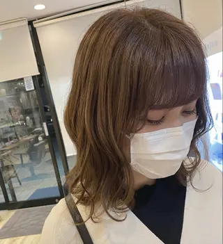 ミディアム 🫧顔周りカット 🫧樫村優香のヘアスタイル