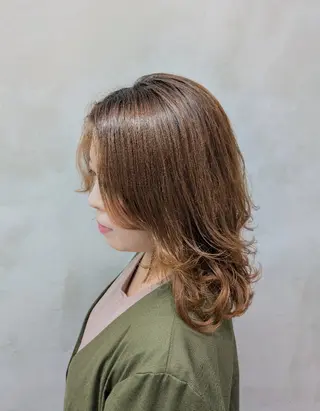 セミロング カラー 鳥取のなんでも美容師 松井たかゆきのヘアスタイル