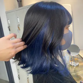 ミディアム カラー パーマ ヘアアレンジ メンズ キッズ ネイル マツエク・マツパ 暖色系/透明感 治野心のヘアスタイル