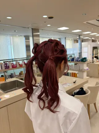 ロング 推し活/韓国/ブリー チカラーminamiのヘアスタイル