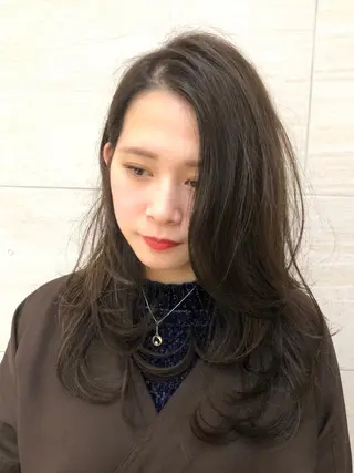 ロング カラー 似合わせ/小顔カット 🔷山方直也のヘアスタイル