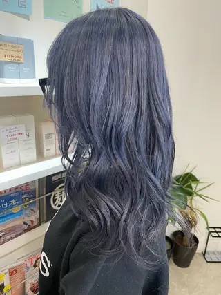 ロング カラー Rio/ヘアセット/ ハイトーンカラーのヘアスタイル